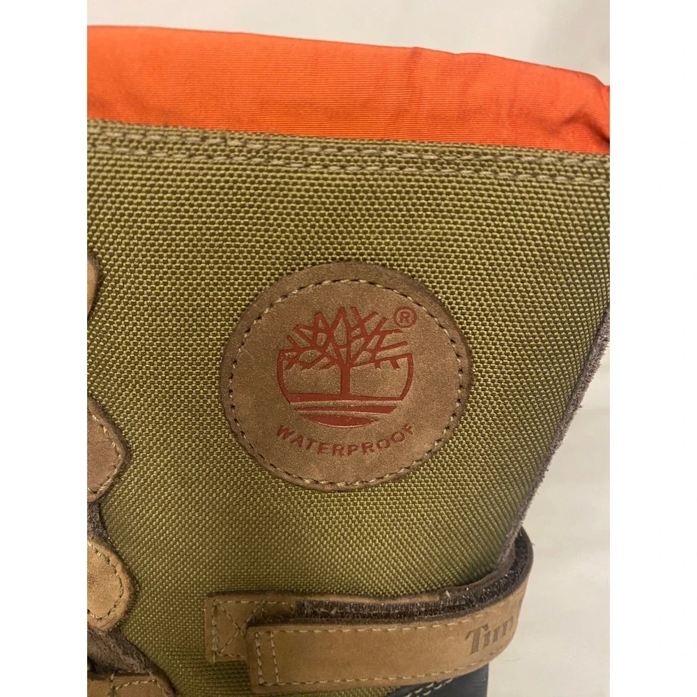 Timberland Kids Waterproof Winter Boots Brown Olive Orange 52836M US 12 Toddler
